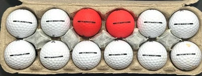 12 (1 Dozen) Srixon Soft Feel Golf Balls (2) Bright Red Longer Distance 4A/5A - Image 1 of 3