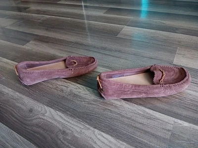 UGG Mujer Talla 5 Mocasín Zapatillas Marrón Gamuza Foto 1 de 4