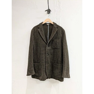 Herringbone Tweed By Moon Wool Tailored Sz.L From Japan - Image 1 of 4