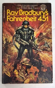 VTG PB FAHRENHEIT 451 RAY BRADBURY 1986 Del Rey P BARRON STORY Cover Art - Picture 1 of 6