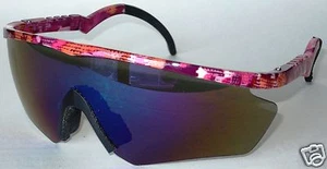 OCCHIALI DA SCI, ALTA MONTAGNA, CICLISMO, ROSA FANTASIA, MONOLENTE SPECCHIO - Picture 1 of 1