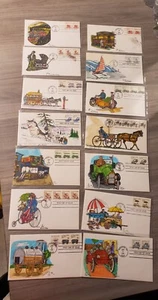 14er Set Transportspule Ersttagsbriefe alle handbemalt von Paslay - Bild 1 von 1