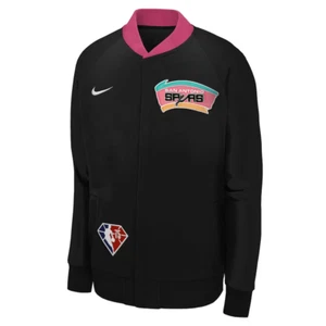 Nike San Antonio Spurs Showtime City KIDS S Black Jacket Retro FIESTA Zip Track - Picture 1 of 2