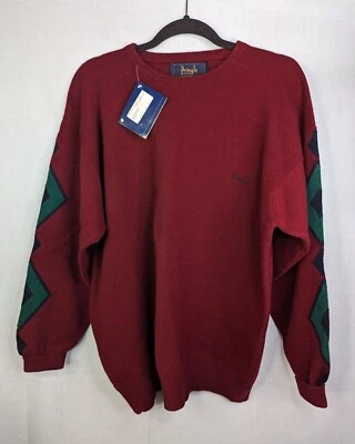 Pringle Of Scotland - Maroon - Crew Neck - Diamond Sleeve - Large - New+Tags - Image 1 of 4