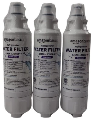 Amazon Basics PREMIUM  Refrigerator Water Filter LT700P-P 3 PACK NEW/ SEALED - Image 1 of 3
