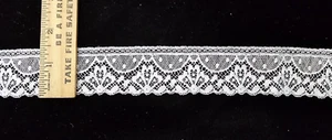 Vintage/Antique, White, Cotton Leavers Lace, 5 Yards - Picture 1 of 1