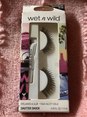 Kit de pegamento y pestañas postizas Wet n Wild Shutter Shock con flecos alternativos #C972A NUEVO Foto 1 de 2