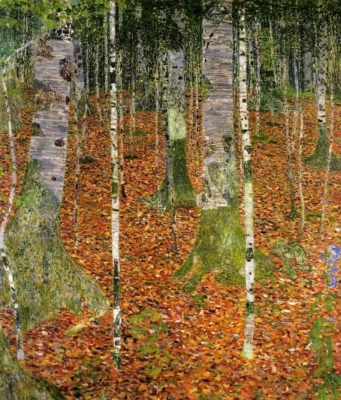 Pintura artística de 8x10 Gustav Klimt granja con abedules giclee lienzo Foto 1 de 2