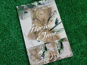 Glorious June - Cross Stitch Patterns Blackbird Designs - 3 Stockings - Picture 1 of 5