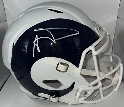 Aaron Donald Signed Autographed Los Angeles Rams AMP Full Size Helmet 3x DPY JSA - Image 1 of 3