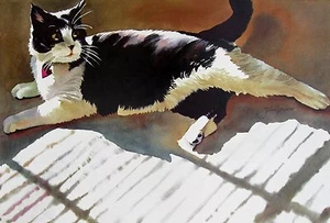 Julia Jordan, "Kitty Cakes", poster, 14"h x 22"w image, signed or unsigned - Picture 1 of 2
