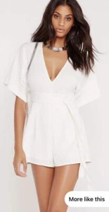 B5 Missguided belt kimono style playsuit Uk8 - Picture 1 of 1