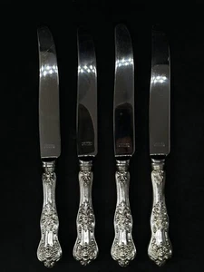 Lot of 4 Birks Queen Sterling Bolster Handles Dinner Knives - Picture 1 of 2