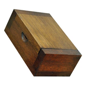 Caja de joyería de madera vintage caja de baratijas escritorio contenedor de joyas estuche para artículos diversos - Imagen 1 de 12