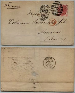 INGHILTERRA - 21.9.1871 - 3 pence (33 Tav6) - Lettera Londra x Amiens - Picture 1 of 1