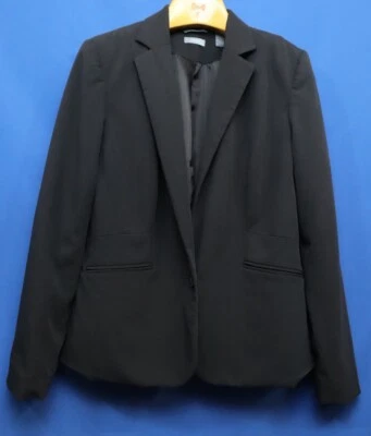 Blazer para mujer Hillard And Hanson de un botón elástico forrado elegante negro talla 10  Foto 1 de 3