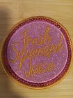 Large Pink Glitter Fresh Squeezed Juice Embroidered Round Patch Free Shipping