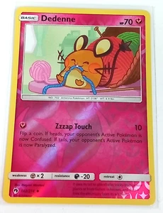 Carta Pokémon holográfica inversa Trueno perdido Dedenne 142/214 2018 - Imagen 1 de 4
