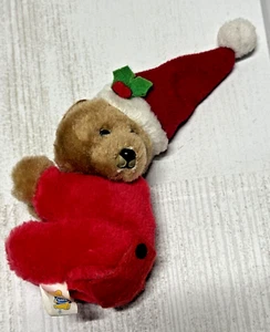 Vintage 1980s Dakin Teddy Bear 3" Plush Clip On Hugger Pencil Grabber 1985 bell - Picture 1 of 8