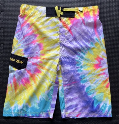 Baús de natação Hang Ten meninos grandes 14/16 gravata - Imagem 1 de 4