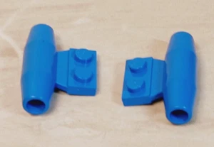 LEGO JET Engine Lot of 2 Blue STANDARD Color 1x2 Connector Plate Cylinder Gear - Picture 1 of 1