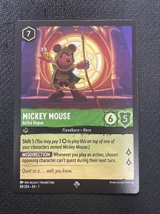 Disney Lorcana *Mickey Mouse - Artful Rogue X1 Rare* 88/204 First Chapter (NM) - Picture 1 of 2