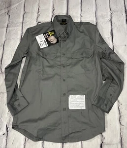 Black Stallion FR Welding Shirt Mens Small 7oz Khaki NFPA 2112 Workwear Safety - Picture 1 of 9