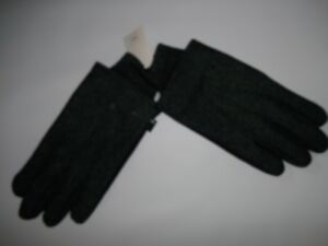 GAP Wool & Leather TOUCHSCREEN TECH Winter Gray GLOVES Mens SMALL / MEDIUM NEW