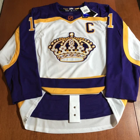 Adidas Authentic Anze Kopitar Los Angeles Kings Reverse Retro Jersey White 56 Cover
