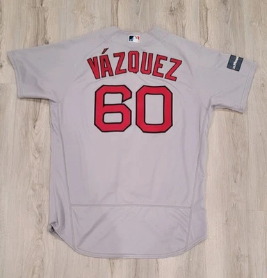 Camiseta usada Christian Vazquez 2022 Boston Red Sox usada em jogos Minnesota Twins MLB - Imagem 1 de 4