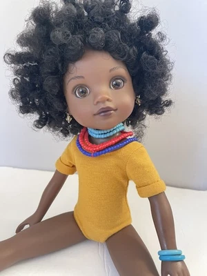 Playmates  2010 Hearts for Hearts G2G Black Doll Rahel  Ethiopia 14”, Jewelry - Image 1 of 4