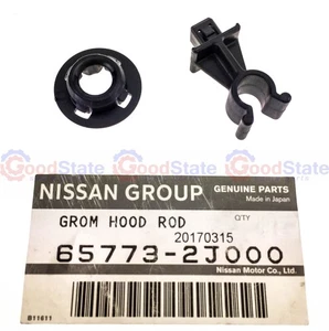 Genuine Nissan Navara D40M SPN D40 Hood Bonnet Prop Rod Support Clamp Clip Kit - Picture 1 of 5