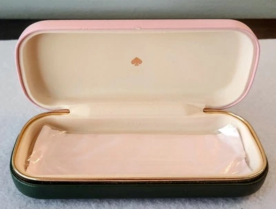 Estuche con cubierta para gafas Kate Spade icónico rosa verde con paño de limpieza para gafas Foto 1 de 4