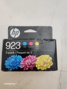 Authentic HP 923 Ink Cartridges 3 PACK C/M/Y (6C3Y4LN) Expires 2026 NEW - Picture 1 of 6