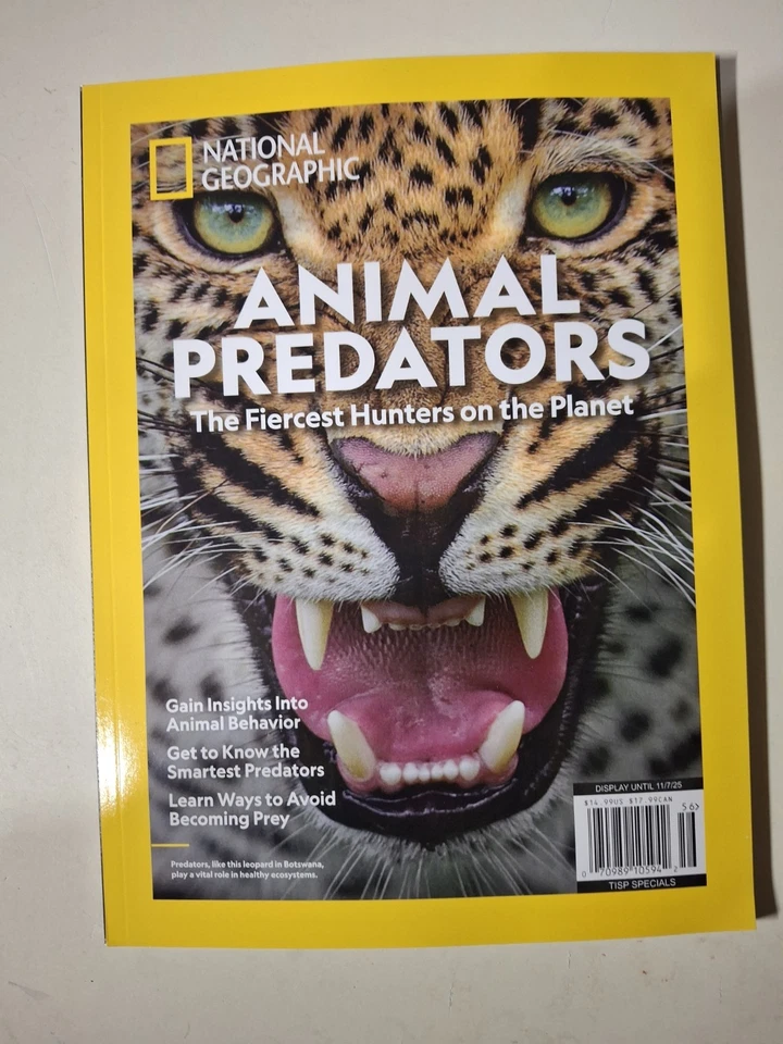 Animal Predators: National Geographic Magazine 2025 ~ Fiercest Hunters On Planet Foto 1 de 3