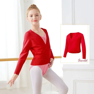 Suéter de ballet Top de ballet Chaqueta Niña Prendas de punto Abrigo de ballet Prendas para el torso Baile  Foto 1 de 4