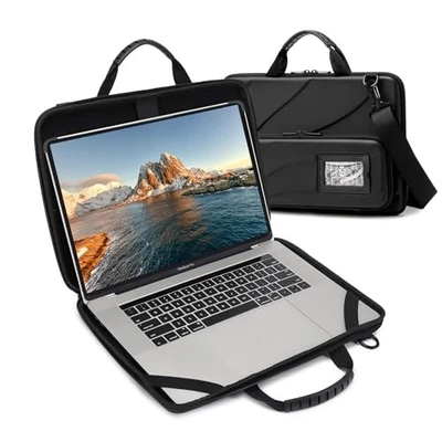 Funda rígida para computadora portátil para hombres mujeres 13-14 pulgadas funda para computadora portátil negra Foto 1 de 4