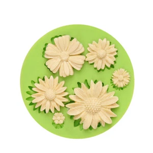 Blume Gänseblümchen Form Silikon Fondant Glasur Kuchen Dekorieren Handwerk Harz Topper 6 - Bild 1 von 6