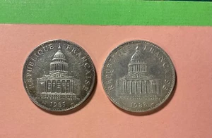 100 FRANCS PANTHEON 1985 / PANTHEON 1988 - LOT - - Picture 1 of 2