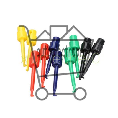 Sonda de prueba de clip de gancho único redondo de gran tamaño 10 piezas para pruebas electrónicas - Imagen 1 de 4