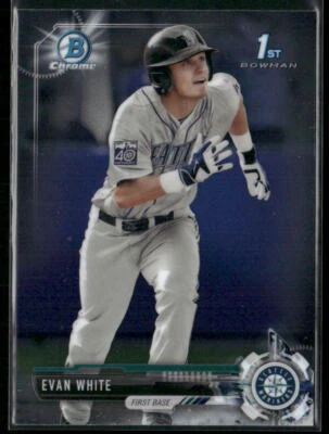 2017 Bowman Draft #BDC-178 Evan White Chrome - Image 1 of 2