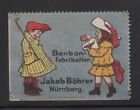 German Advertising Stamp - Jakob Böhrer Candy Factory, Nürnberg