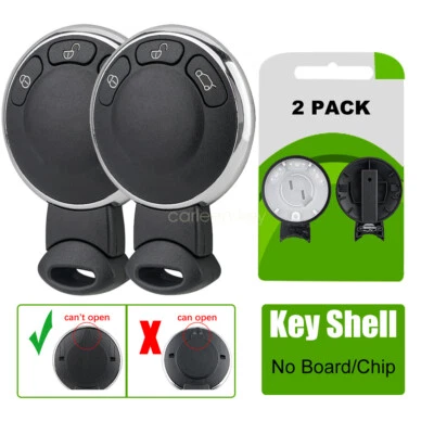 2 For 2007 2008 2009 2010 2011 2012 2013 2014 Mini Cooper Remote Key Fob Case 3B - Image 1 of 4