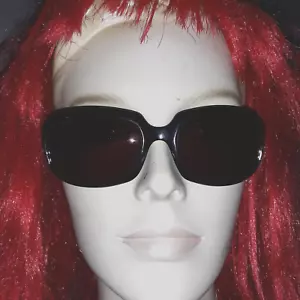 VTG Dolce & Gabbana Polorized Logo Wrap Sunglasses Amber Lens Black Frame Italy - Picture 1 of 19