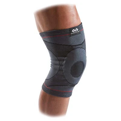 McDavid Sport Knee Compression Knit Sleeve W/ Gel Buttress, Gray, Small/Medium - Image 1 of 4