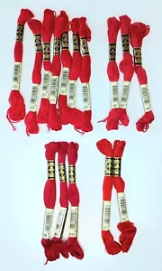 Lot 15 Skeins DMC Embroidery Floss REDS 321 347 498 817 Needlepoint Cross Stitch - Picture 1 of 3
