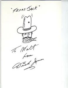 DICK JONES WESTERN ACTOR FIRMADO BOCETO NIÑO B-WESTERN TEXAS JACK - Imagen 1 de 2