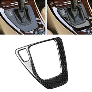 Carbon Fiber Interior Gear Shift Cover Trim For BMW 3 Series E90 E92 2005-2012 - Picture 1 of 12