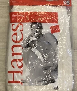 New in Package Hanes Thermal  Ankle length Pants Men's Large 38-40 White 1-Pant - Picture 1 of 7