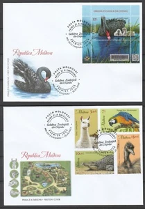 Moldova 2023 Fauna, Animals, Birds, Reptiles 2 FDCs - Picture 1 of 1